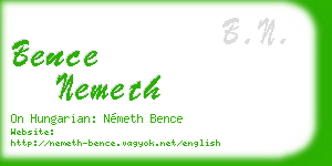 bence nemeth business card